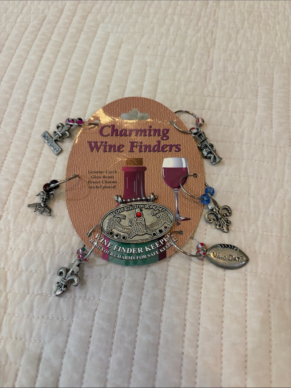 Wine Glass Charms - Silver Accents, Assorted Colors